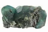 Green Fluorite on Sparkling Quartz - China #122018-1